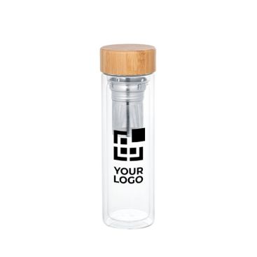 Bouteille en verre avec infuseur de thé