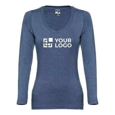T- shirt pour femme avec manches longues avec zone d'impression