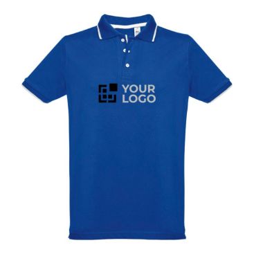 Polo imprimé personnalisé 210 g/m2 couleur bleu roi première vue