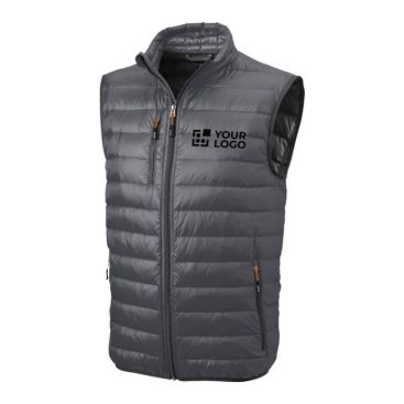 Bodywarmer duvet léger publicitaire avec zone d'impression