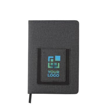 Carnet avec une poche pour le téléphone couleur gris foncé