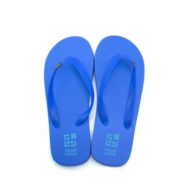 Paire de tongs avec drapeau Brésilien vue avec zone d'impression