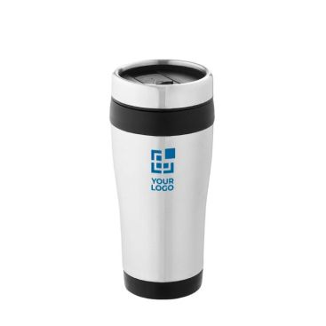 Mug isotherme publicitaire bicolore couleur noir