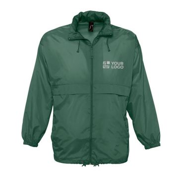 Veste coupe-vent personnalisée avec logo avec zone d'impression