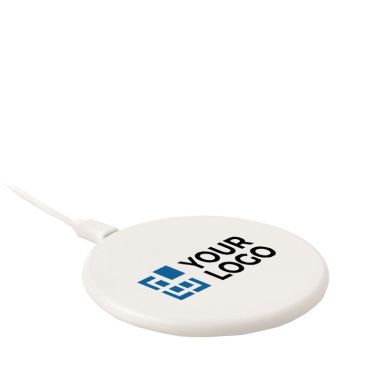 Chargeur sans fil personnalisé recyclable couleur blanc