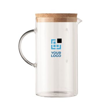 Carafe personnalisable avec le logo couleur transparent