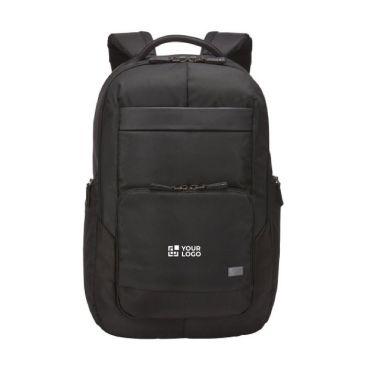 Sac pour ordinateur personnalisé couleur noir deuxième vue frontale