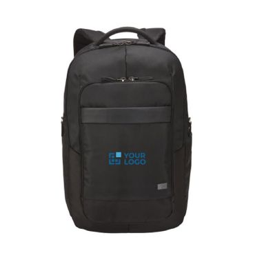 Sac à dos publicitaire pour grand ordinateur couleur noir deuxième vue frontale