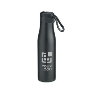 Bouteille en inox avec bouchon magnétique avec zone d'impression
