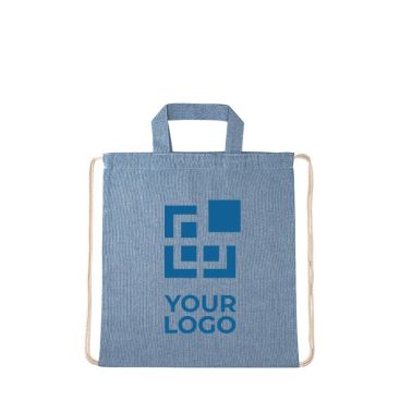 Sac en coton recyclé 140 gr/m2 vue avec zone d'impression