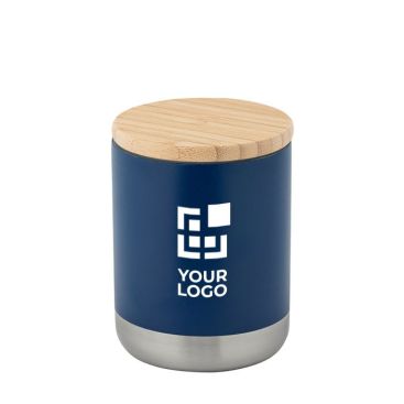 Mug isotherme avec couvercle en bambou
