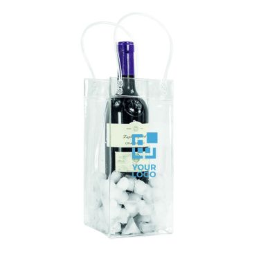 Sac à glace personnalisé avec logo vue avec zone d'impression