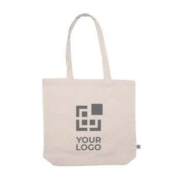 Sac avec logo en coton toile bio 180 g/m2 vue avec zone d'impression