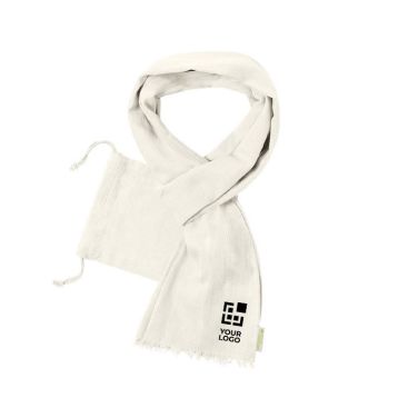 Foulard personnalisé en coton bio couleur gris