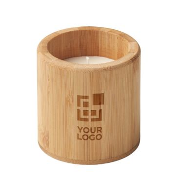 Bougie en cire végétale parfum vanille avec zone d'impression