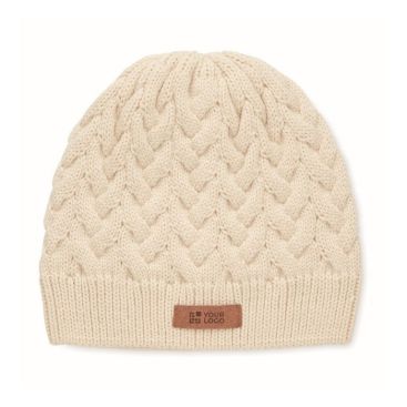 Bonnet tricoté en RPET avec zone d'impression