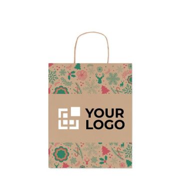 Sac en papier de Noël de taille moyenne