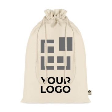 Grand sac cadeau couleur naturel avec zone d'impression