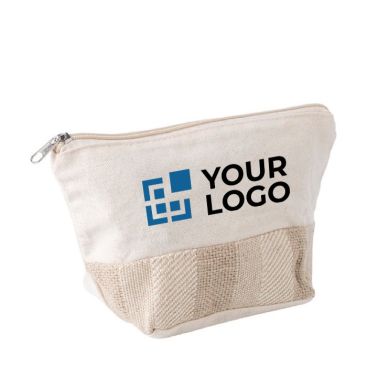 Trousse de toilette en coton 280 g/m2 avec zone d'impression