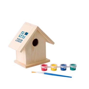 Maison d'oiseaux en bois à peindre