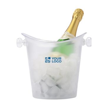 Seau à glace en plastique à effet givré avec poignées 4 L Basic