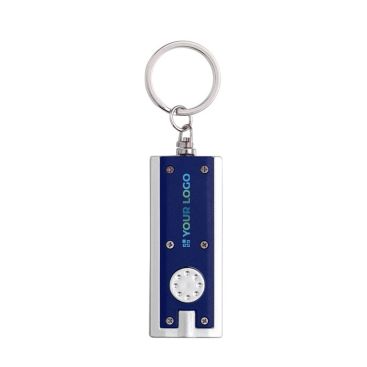 Porte-clé en plastique avec LED avec zone d'impression