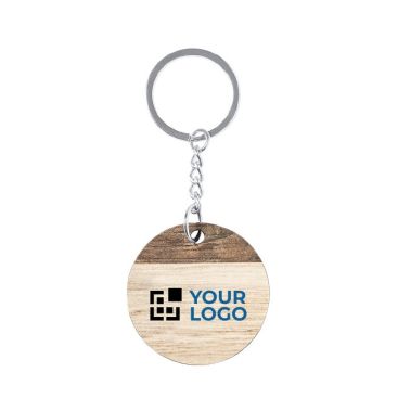 Porte-clés rond en bois
