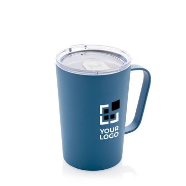 Tasse thermique en acier recyclé avec poignée avec zone d'impression