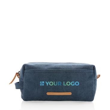Trousse de toilette publicitaire en toile avec zone d'impression