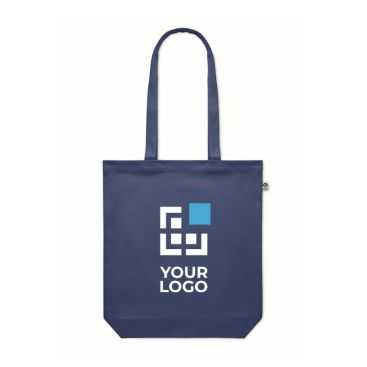 Sac coloré en toile biologique 270 g/m2 avec zone d'impression