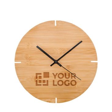 Horloge murale en bambou 