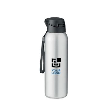 Bouteille thermos en inox avec paille avec zone d'impression