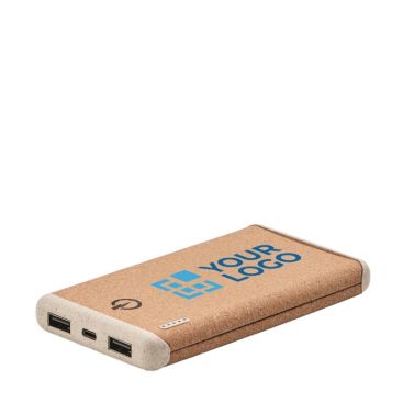 Batterie externe de 10000 mAh avec liège avec zone d'impression