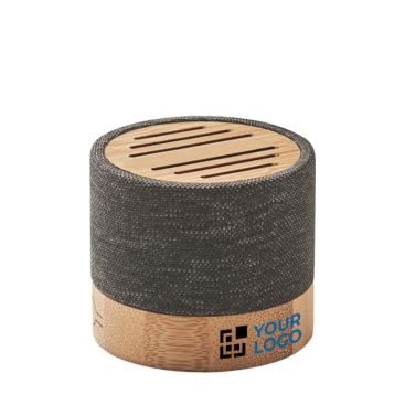 Enceinte RPET et bambou avec connexion 5.0 avec zone d'impression