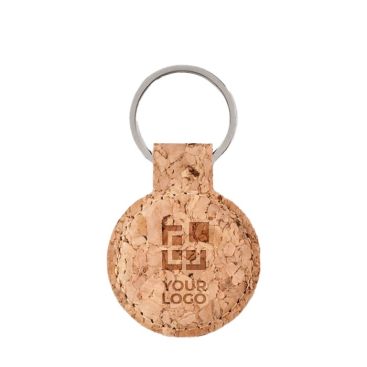 Porte-clés rond en liège