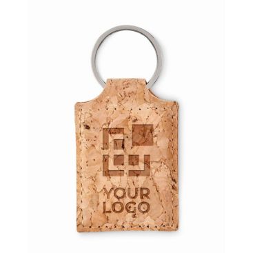 Porte-clés en liège rectangulaire