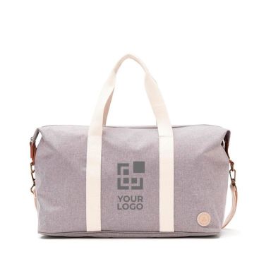 Sac de voyage avec détails en similicuir avec zone d'impression