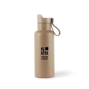 Gourde avec ouverture par bouton-poussoir avec zone d'impression