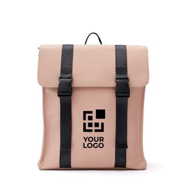 Sac à dos en cuir végétal hydrofuge avec zone d'impression
