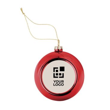 Boule de Noël pailletée avec plaque pour impression en couleur Ø6cm