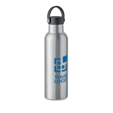 Bouteille anti-fuite avec 2 bouchons interchangeables et paille 700ml