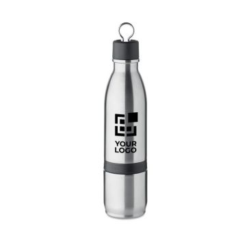 Gourde thermos en inox avec gobelet et couvercle rabattable 500ml