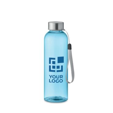 Gourde anti-fuite en tritan translucide avec couvercle et sangle 500ml