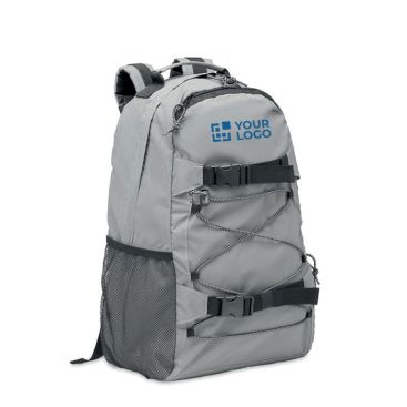 Sac à dos en polyester réfléchissant rembourré pour ordinateur de 15´´