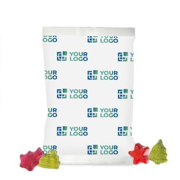 Sachet de bonbons gélifiés fruités sur le thème de Noël