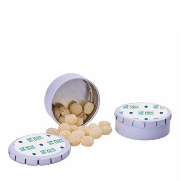 Boite clic-clac de bonbon avec parfum orange de 25g