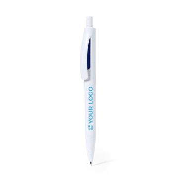 Stylo en plastique recyclé avec bouton-poussoir Encre bleue