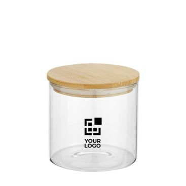 Petit bocal alimentaire en verre à couvercle en bambou 320ml