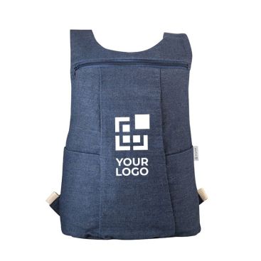 Sac à dos en denim, poches frontales et bretelles 300 g/m²