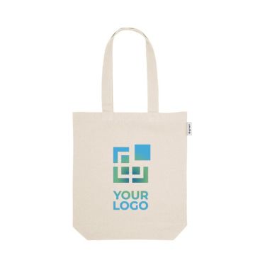 Sac polyvalent avec coton recyclé à anses longues 220 g/m²